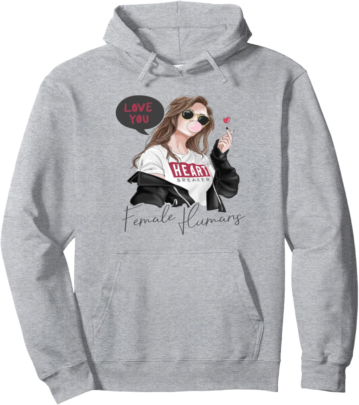 Ich liebe dich, weiblicher Herzbrecher, halte dich fern Pullover Hoodie