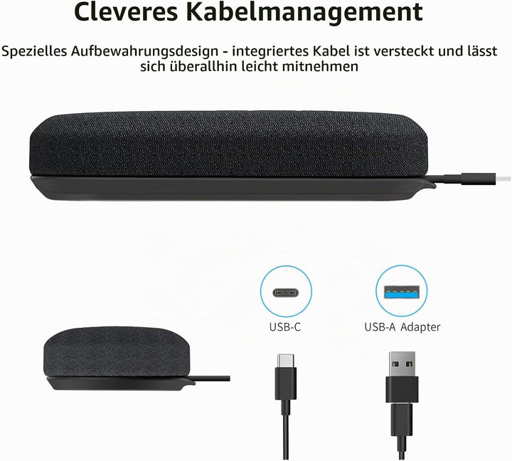USB Konferenzlautsprecher mit Mikrofon für Home Office-Anrufe, Konferenzmikrofon mit Smarter Stimmfi