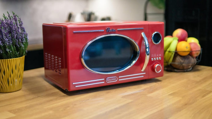Kalorik Retro Mikrowelle, Rot, Vintage-Design, mit Grillfunktion, Digitale Steuerung, MW 2600 DGR 11