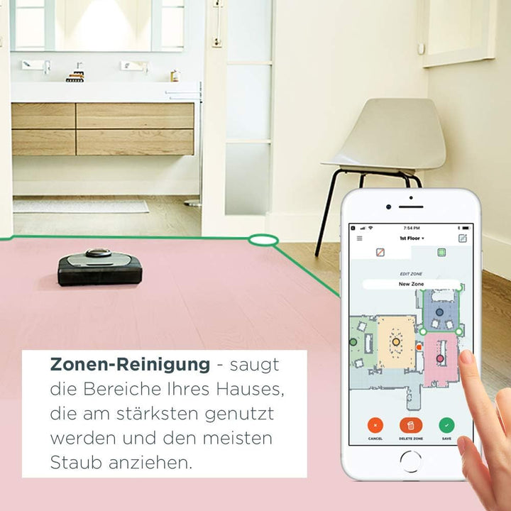 Neato Robotics D7 Saugroboter, Eckenreinigung mit exklusivem Haustierzubehör für Teppiche und Hartbö