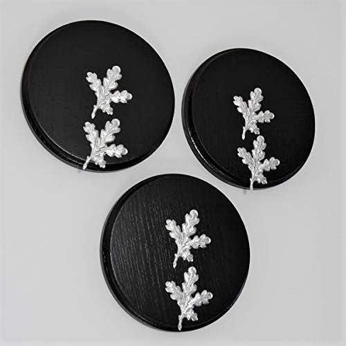 3 x Keilerschilder Keilerbrett Gewaffbrett Trophäenschild rund dunkel AF 15 cm mit 6 Stück Aluminium