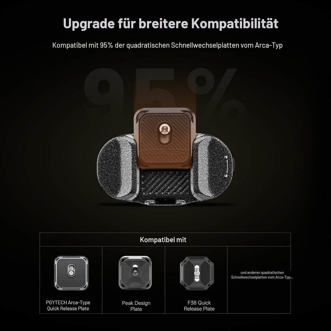 PGYTECH Beetle Kamera Clip V2 (Nur Clip) mit Platte Schnellwechselsystem für Sony, Nikon, Fuji, DSLR