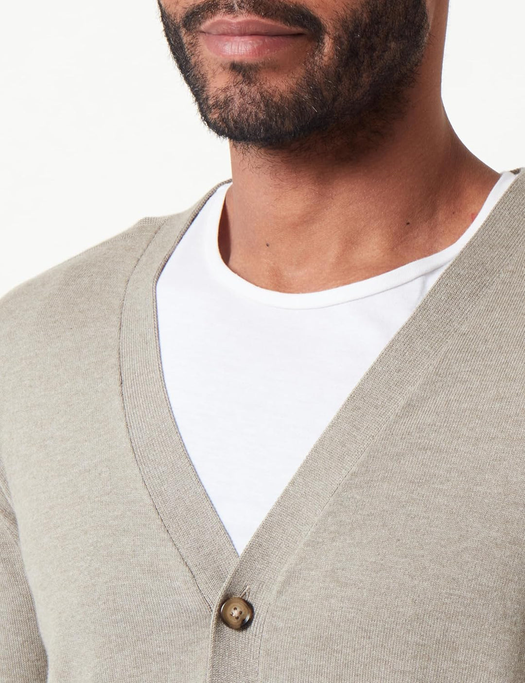 SELECTED HOMME Herren Slhberg Ls Knit V-Neck Cardigan Noos Strickjacke S Vetiver/Detail:melange, S V