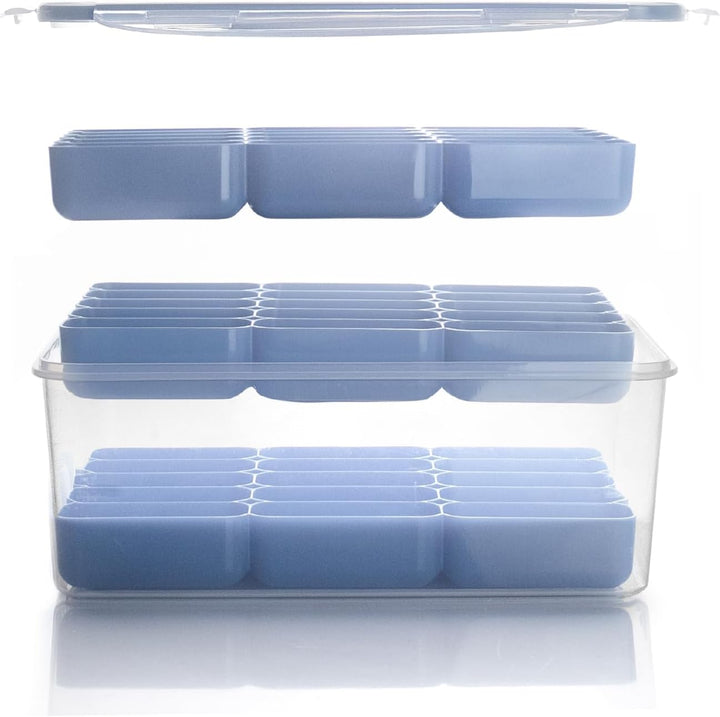 IBILI 686600 Aufbewahrungsbehälter für Kroketten, BPA-freier Kunststoff, 3 stapelbare Schalen zur Au
