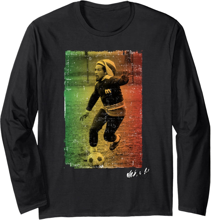 Bob Marley Rasta Fussball Langarmshirt