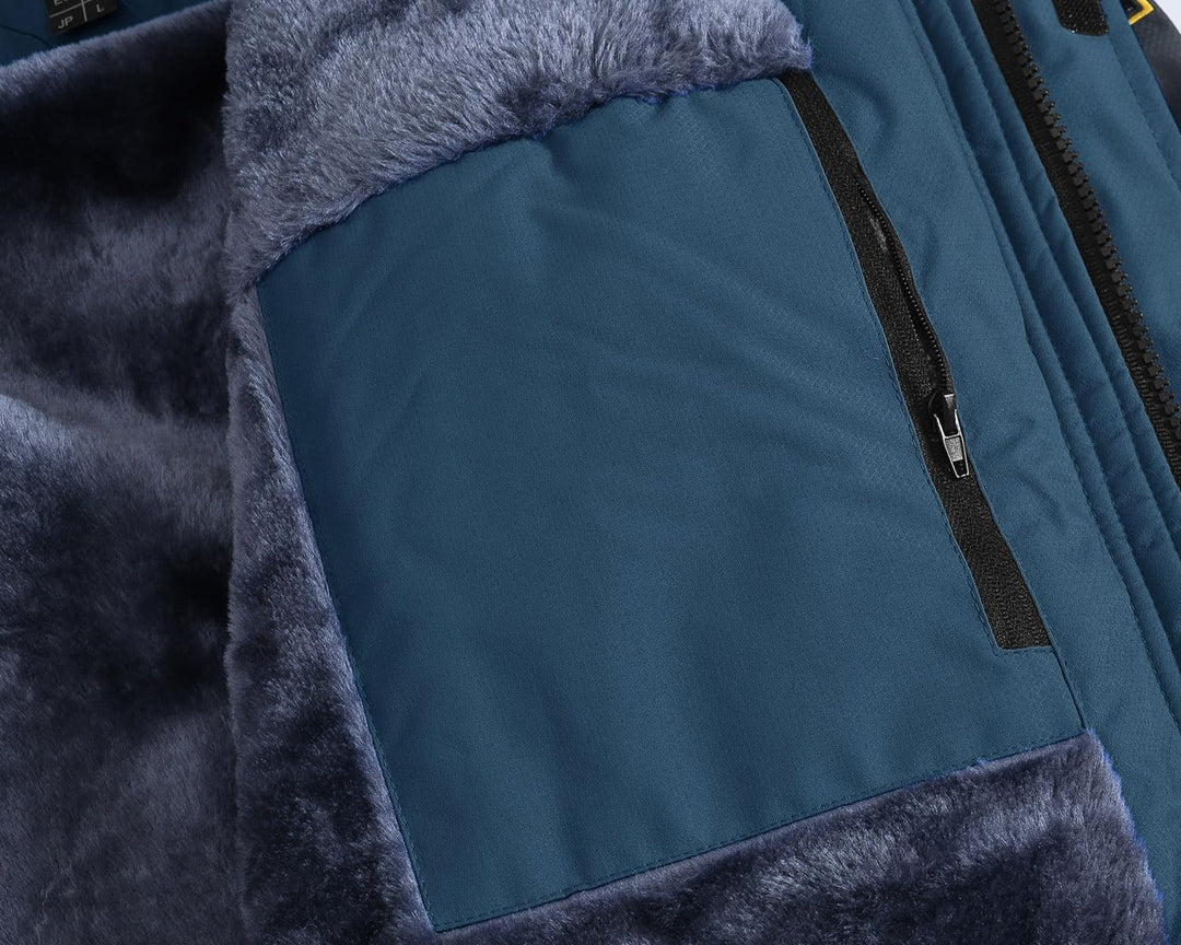 Herren Winter Fleecejacke Warm Jacke Softshelljacke Atmungsaktiv Outdoor Skijacke Winddichte Wasserd