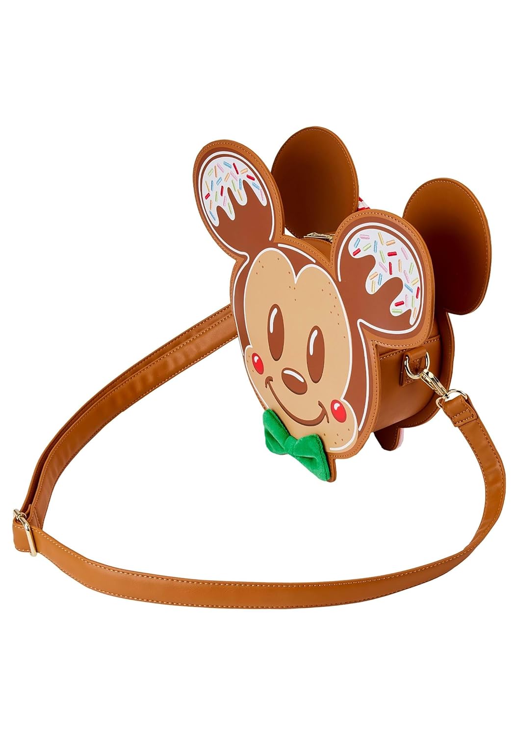 Loungefly Mickey & Minnie Gingerbread Cookie Crossbody Geldbörse | Disney, Braun, Standard, Figurale