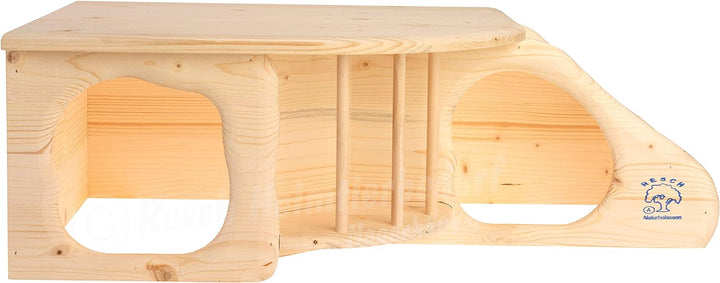 Resch Nr11 "Nagerhöhle XL" naturbelassenes Massivholz aus Fichte / mit Treppe zur Liegeterasse, inte