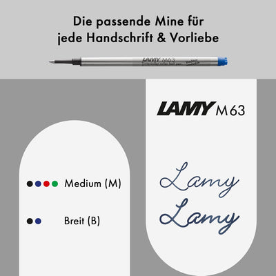 LAMY studio Tintenroller 367 - Rollpen aus Edelstahl in der Farbe Imperial-Blau mit hochglänzendem v