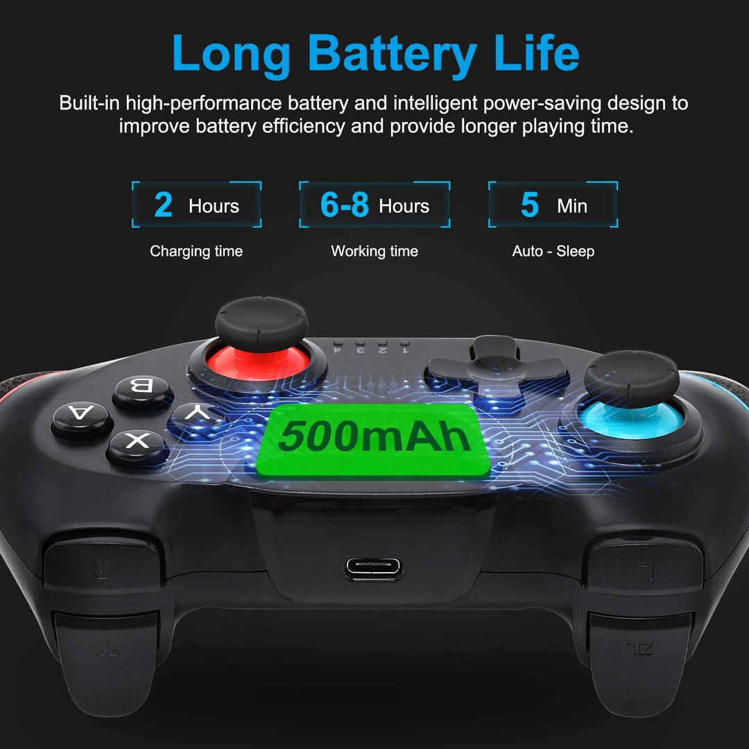 Olimoxi Switch Controller für Switch/Switch Lite/Switch OLED, Switch Pro Controller mit Aufwachen, W