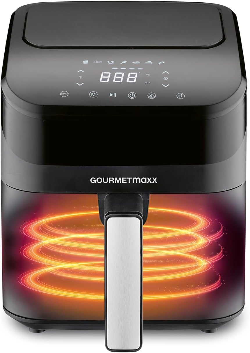 GOURMETmaxx Digitale Heissluftfritteuse | 4L Airfryer mit Timer & Touchscreen | Fritteuse mit vielse