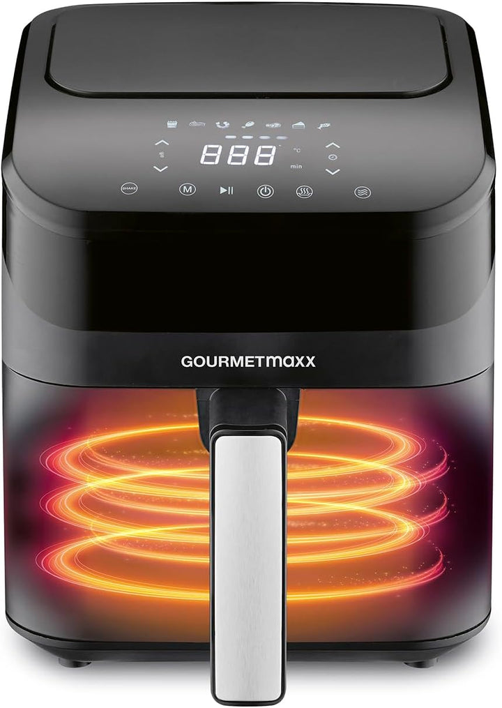 GOURMETmaxx Digitale Heissluftfritteuse | 4L Airfryer mit Timer & Touchscreen | Fritteuse mit vielse