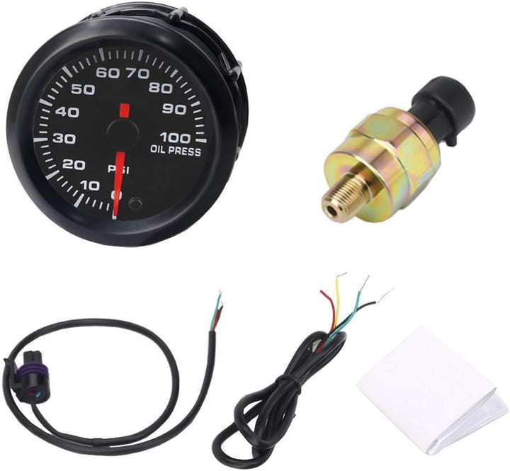 ETOPARS 52mm Automotor Kfz 2" Zeiger Öldruckmesser Ölpresse Messgerät Kit 7 Farbe LED Lichtanzeige Z