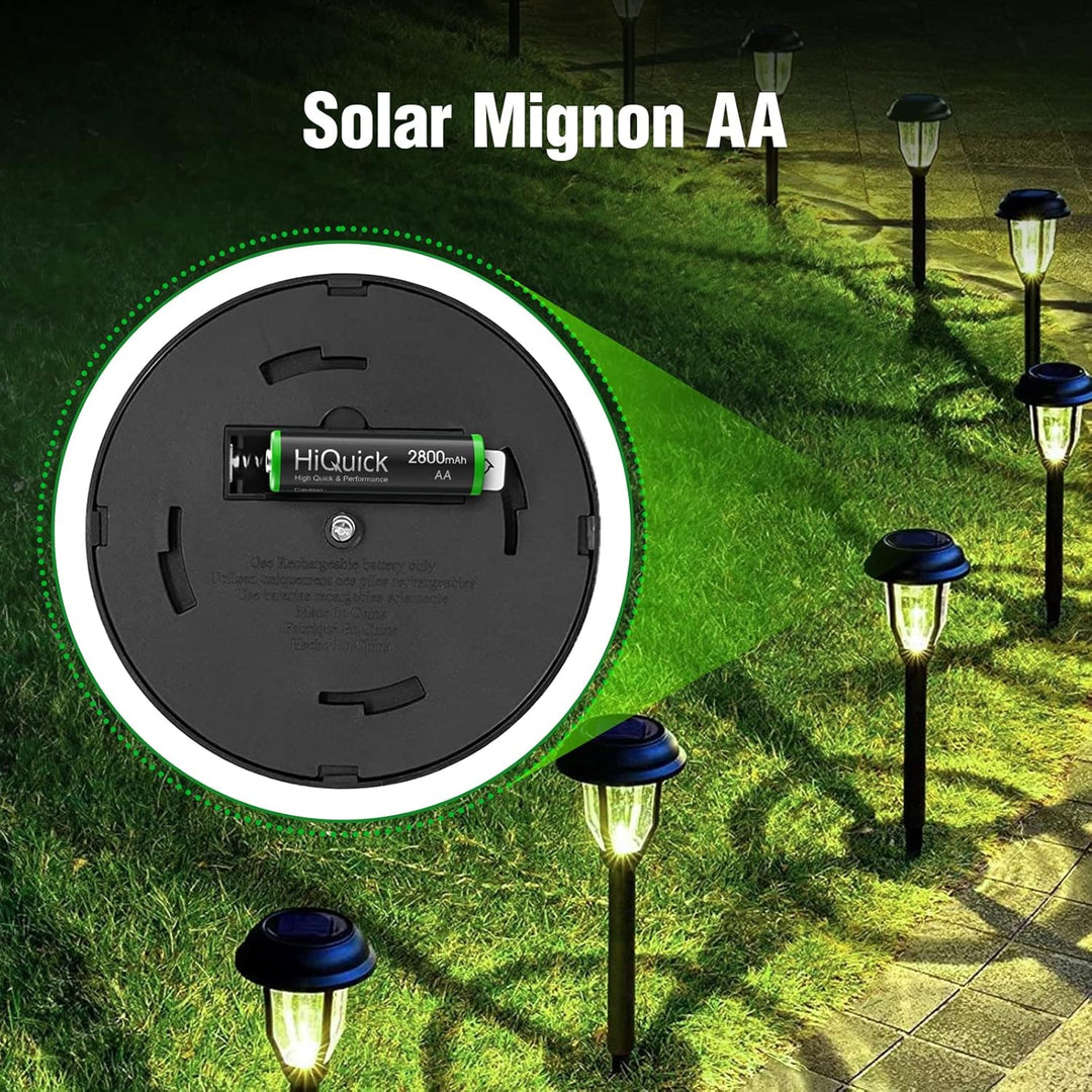 HiQuick AA Akku, NI-MH Mignon AA 2800mAh Akku, wiederaufladbare 1,2V AA batterien, 8 x Mignon AA 8 x