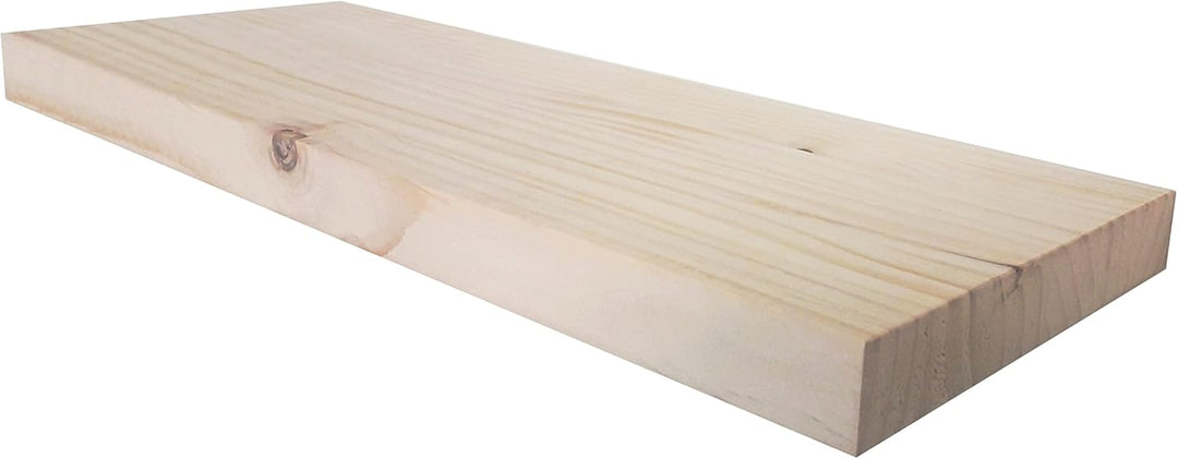 Henor Wandregal Holzwandregal 50 x 15 x 3 cm. Laden Sie 30 kg. Kiefernholz Natur 50 Kiefer F-15 Cm.,