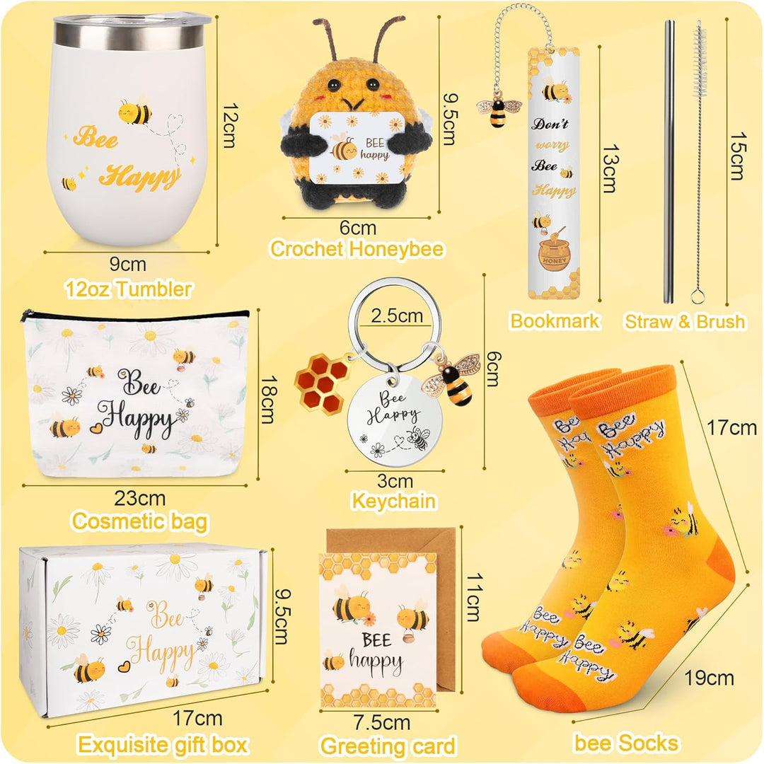 Giftota Bee Happy Geschenke für Frauen – Positive Biene Pocket Hug, Personalisierte Geburtstagsgesch