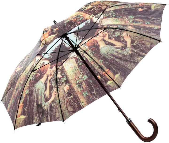 LUCKYWEATHER Regenschirm Stockschirm Damen Motiv Sweet Roses I Stockregenschirm gross und stabil sow