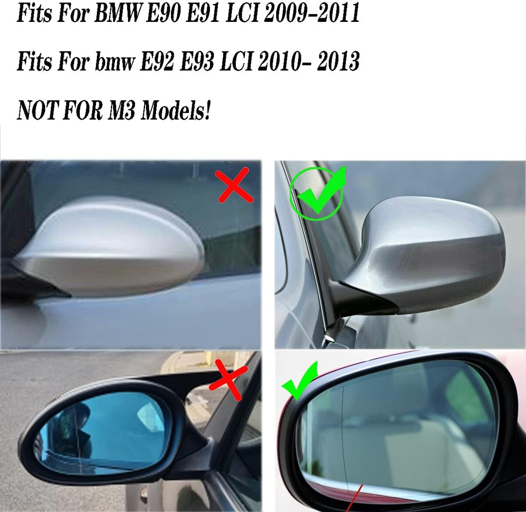 KYYET Glänzend Schwarz kompatibel mit 3er-Serie E90 E91 2009-2011 / E92 E93 2011-2013 LCI M3 Stil Se