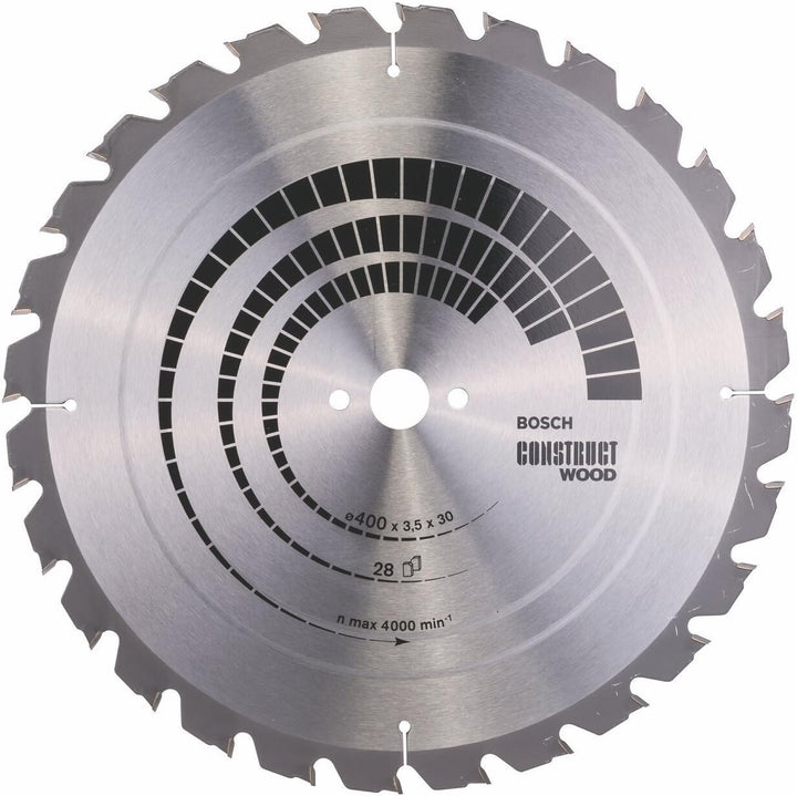 Bosch Accessories Bosch Professional 1x Kreissägeblatt Construct Wood (für Holz, Sägeblatt Ø 400 x 3