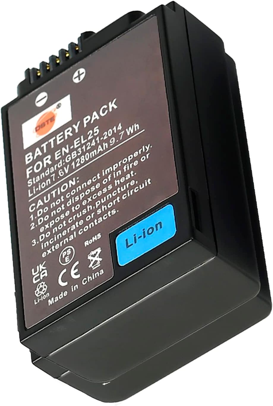 DSTE-DE EN-EL25 DSTE Ersatz Batterie Akku Kompatibel für EN-EL25a,4241 und Nikon MH-32,Nikon Z Serie