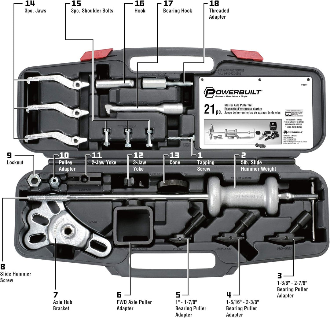 Buchsenzieher-Werkzeug-Kit 41 648611 von Alltrade, Werkzeuge