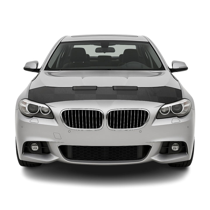 OMAC Haubenbra Steinschlagschutz Bonnet Bra kompatibel mit BMW 5er 2010-2016 Kariert Halb Schwarz,Ka