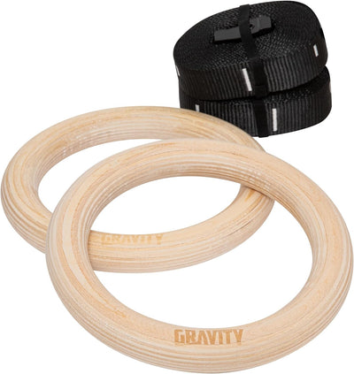 Gravity Fitness Holz-Gymnastikringe 32mm, 32mm