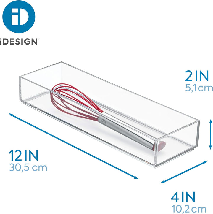 iDesign Schubladenorganizer, mittelgrosser Schubladeneinsatz aus Kunststoff für Besteck und andere U