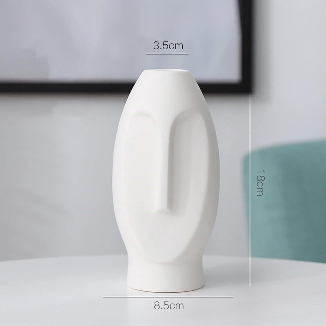 2er-Set Moderne Gesichts Blumenvase, Minimalism Abstrakte Vasen mit Gesichtsgestaltung, Dekorative m