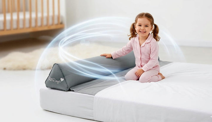 Aufblasbares Bettschutzgitter 130 cm – Tragbares Kleinkind-Bett-Stossfänger für Reisen & Zuhause – B