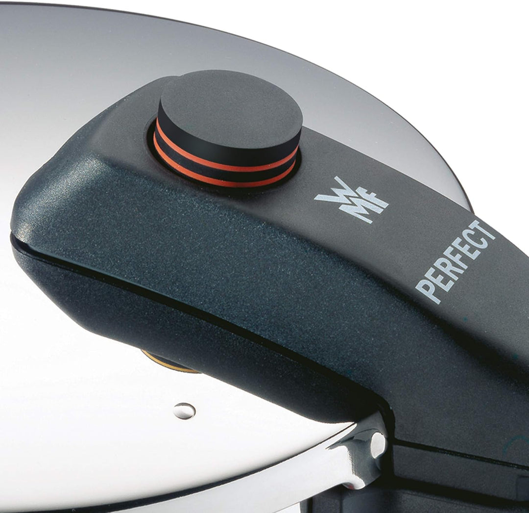 WMF Perfect Schnellkochtopf Induktion 6,5l, Dampfkochtopf, Cromargan Edelstahl poliert, 2 Kochstufen