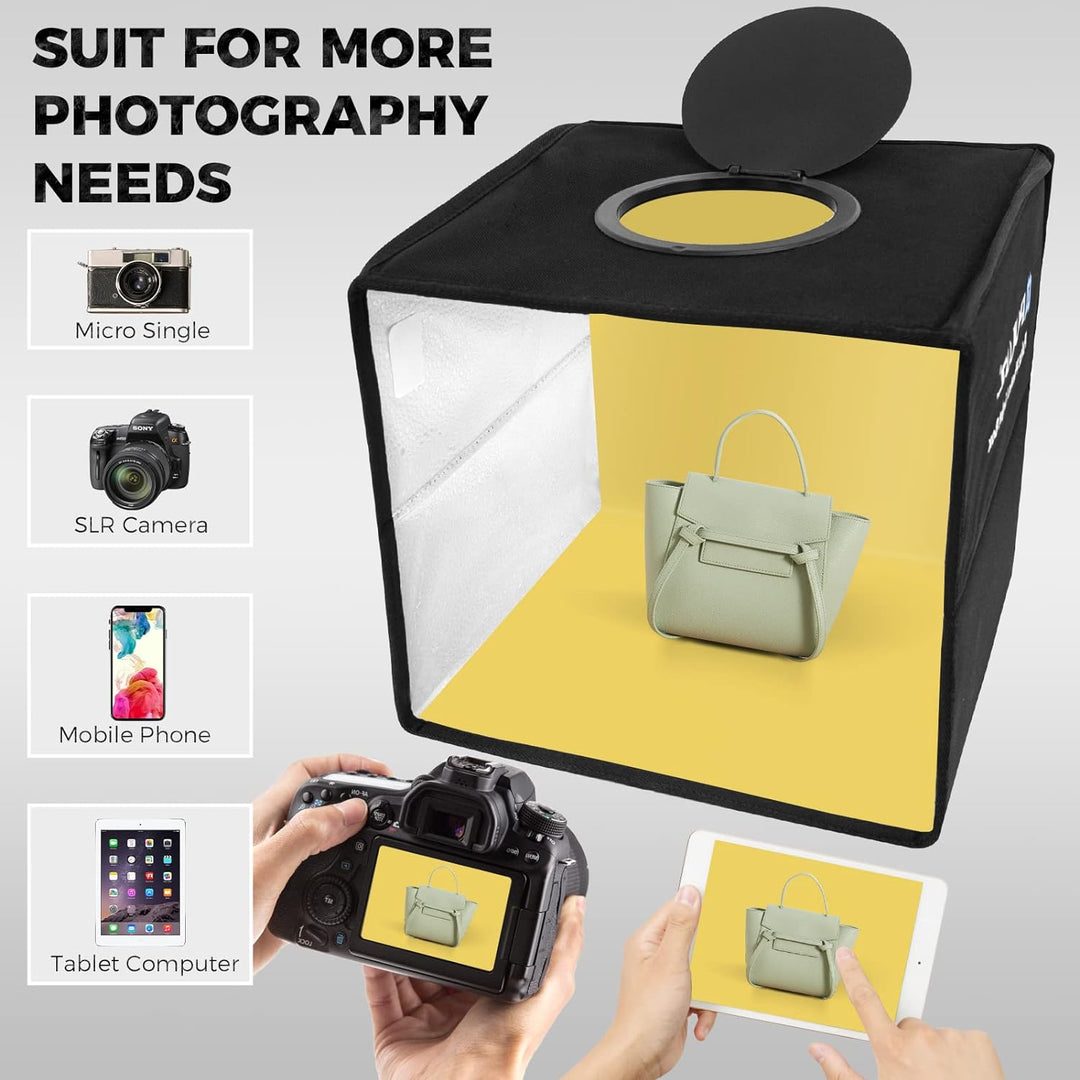 PULUZ 9.8" 25CM tragbare Softbox mit 10 einstellbaren Helligkeitsstufen, hochauflösendes LED-Ringlic