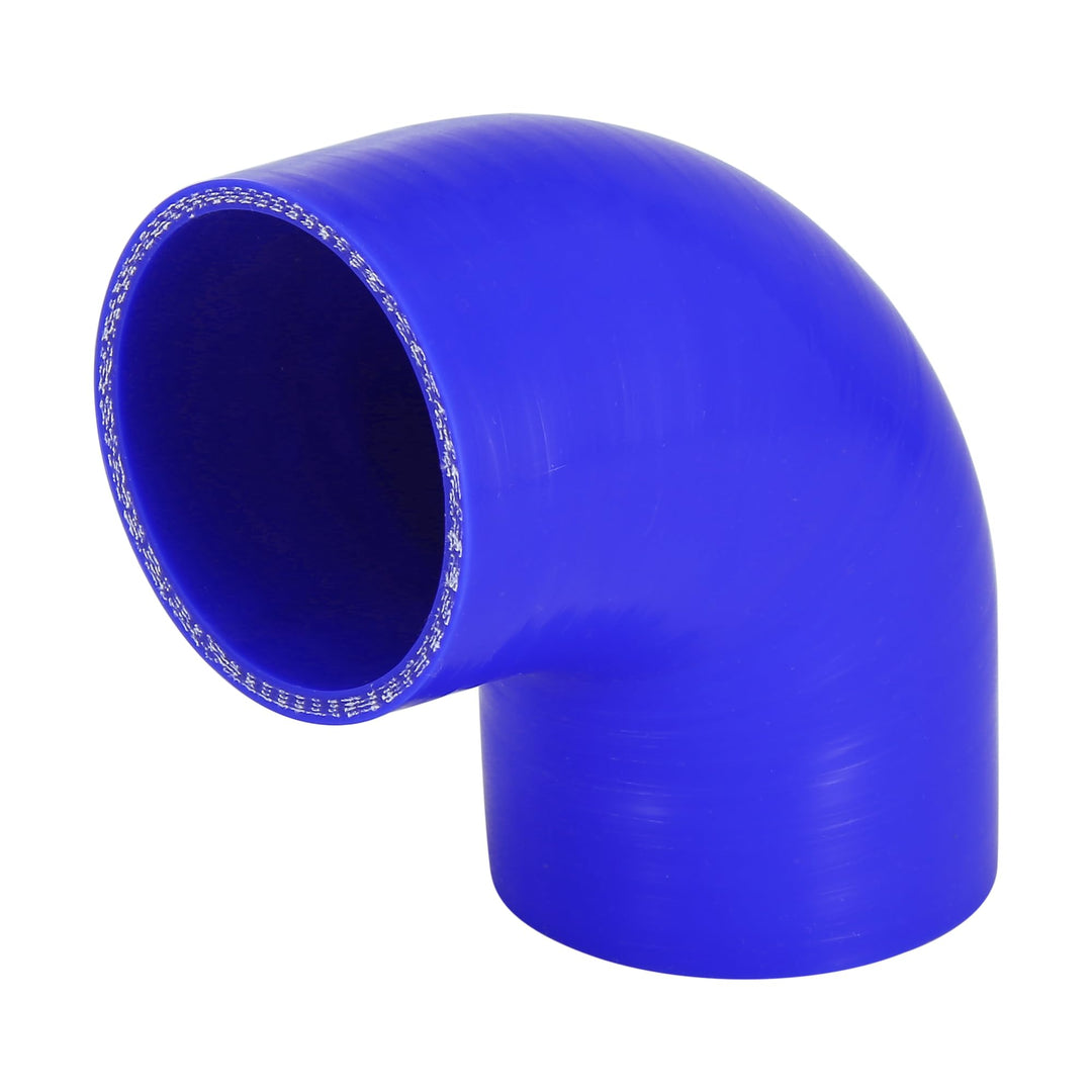 X AUTOHAUX Universal Auto 90 Grad Ladeluftkühler Silikonschlauch Blau 76mm 3" Innendurchm.