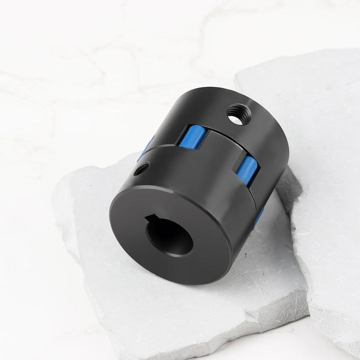 SG Store 16 mm bis 25 mm Kupplungswelle Motorkupplung für Elektromotor Spaltholz 44 x 51 mm schwarz