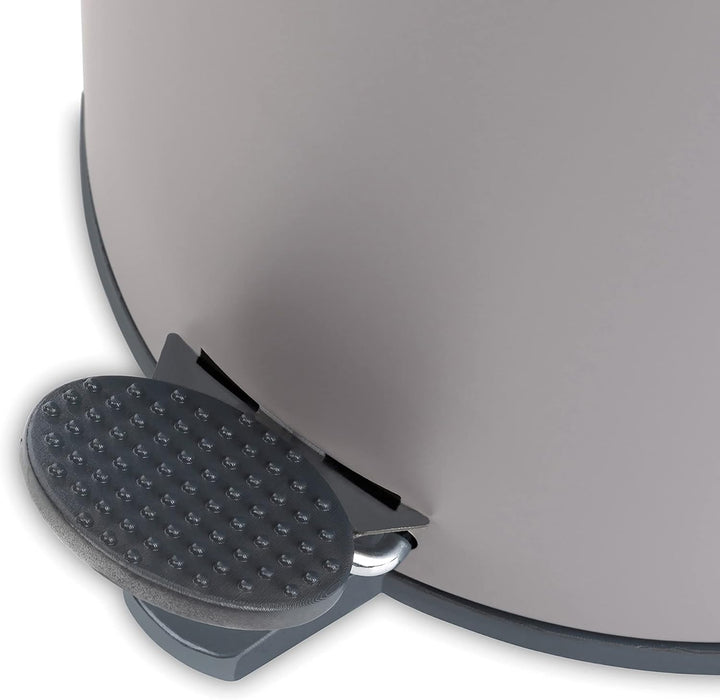 kela 10644 Treteimer mit Inneneimer 12 l, Geräuschloses Schliessen, Metall, Mats, Beige 12 l Beige,