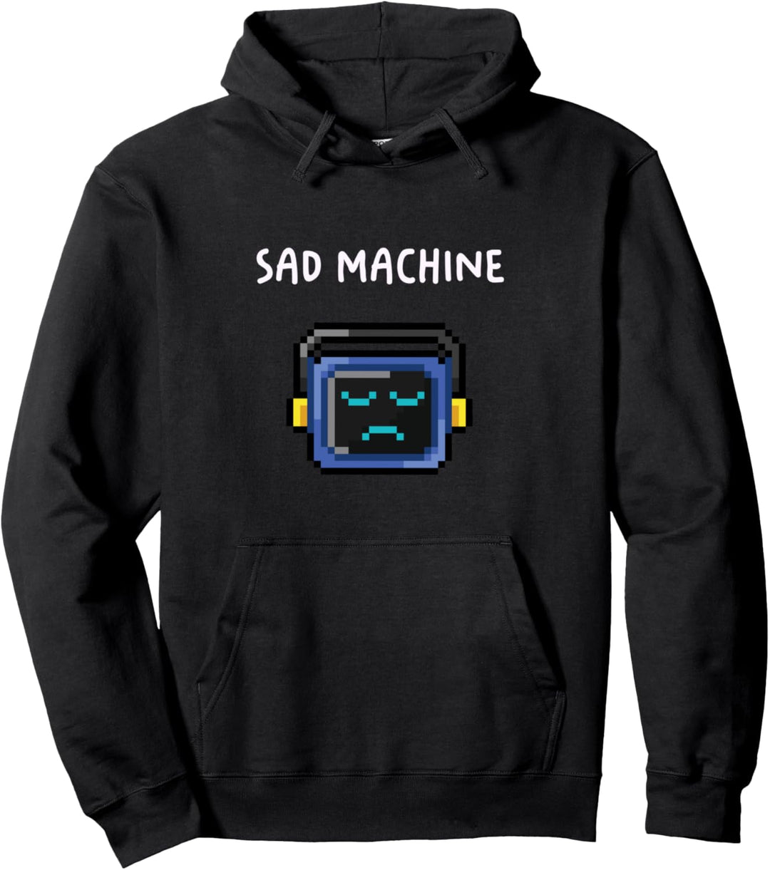 Sad Machine Aesthetic Vaporwave Anime Grunge E-boy e-girl Pullover Hoodie