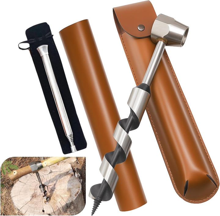 Handbohrer Bushcraft Manueller Schraubenschlüssel, Handbohrer Outdoor Schlangenbohrer Bushcraft mit