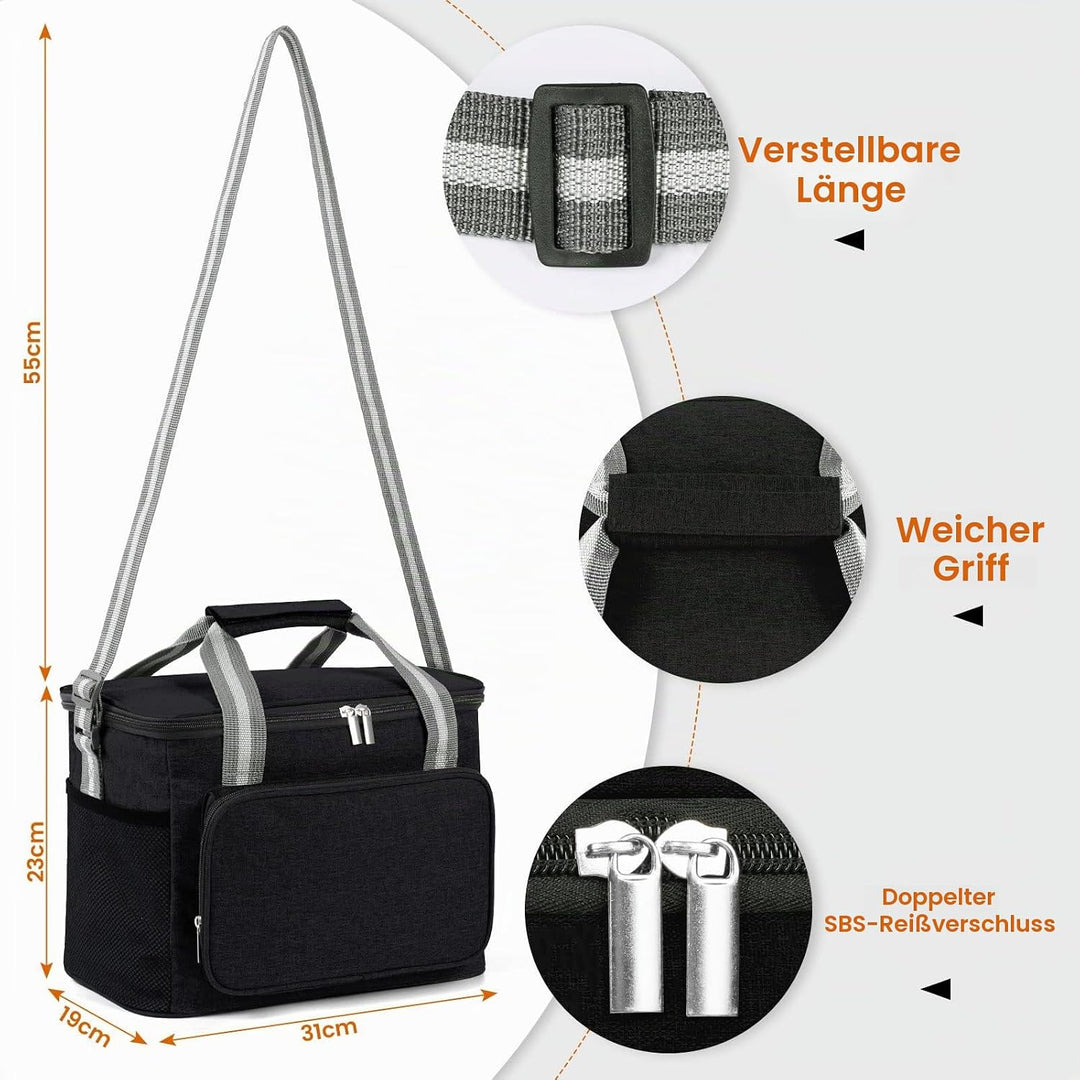 DUNSOO Kühltasche Klein, Kleine Kuhltasche fur Unterwegs, Kuhltaschen Faltbar, Thermotasche für Pick