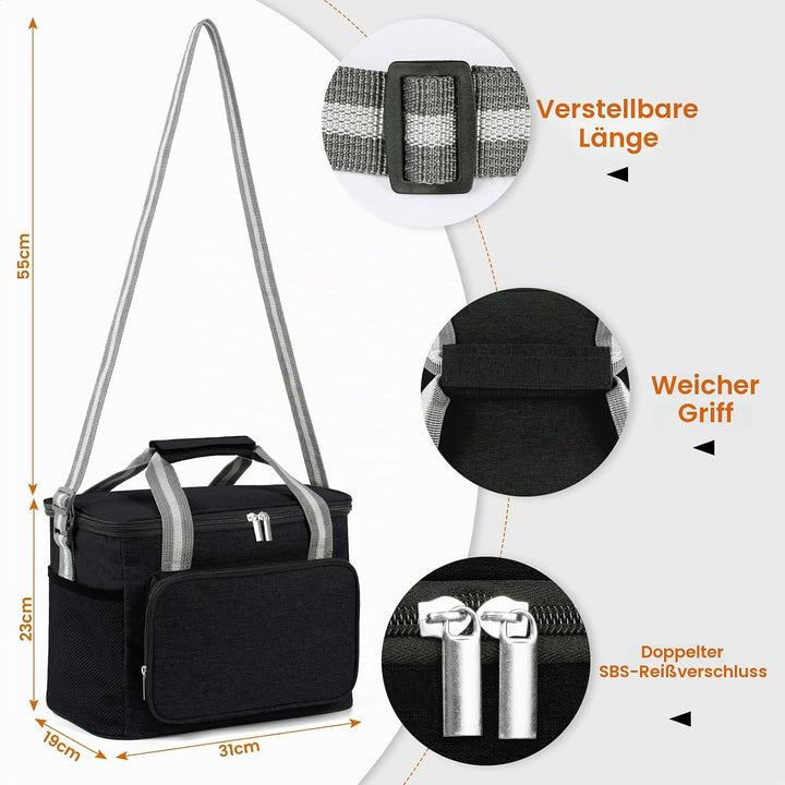 DUNSOO Kühltasche Klein, Kleine Kuhltasche fur Unterwegs, Kuhltaschen Faltbar, Thermotasche für Pick