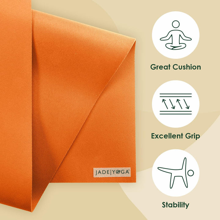 JADE YOGA - Harmony Yoga Mat - Yoga Mat Designed to Provide A Secure Grip to Help Hold Your Pose ora