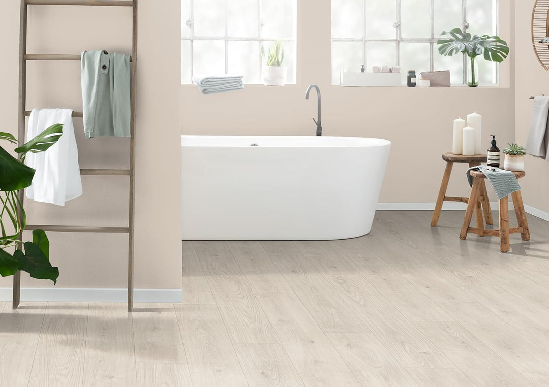 EGGER Aquadura+ Hybridboden EDF184 Berdal Eiche weiss 1292x193x7,5mm (1,995m²) 1,995m² | Boden, 1,99
