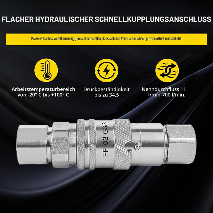 G3/8 Aussengewinde + Innengewinde, hydraulische Schnellkupplung, Kupplung