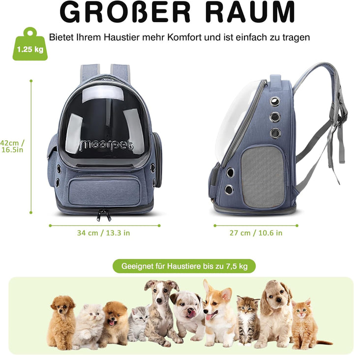 ALLSOPETS Katzenrucksack Träger Innovativer Reisender Bubble Rucksack Tragbar Haustierträger für Kat