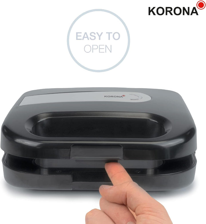 Korona 47019 XXL-Sandwichmaker | 750 Watt | Antihaftbeschichtung | Platzsparende Lagerung | Geeignet