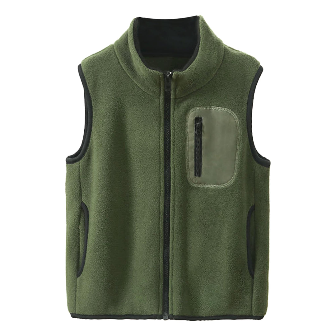 Kleinkind Kinder Fleeceweste Stehkragen Ärmellose Jacke Polar Fleece Reissverschluss Weste Solide El