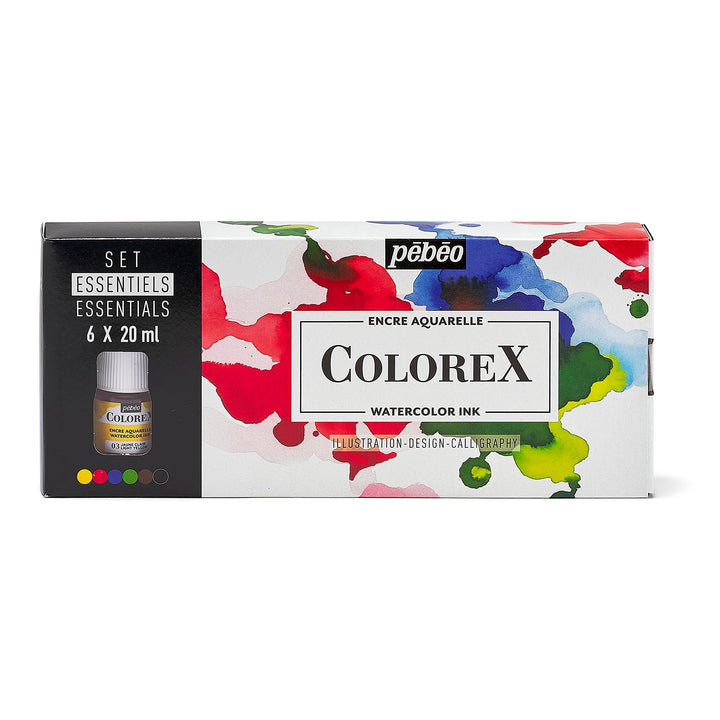 Pebeo Colorex Box, 6 x 20 ml Flaschen – Manga-Zeichen- und Illustrationsset Pebeo Colorex – Essentie