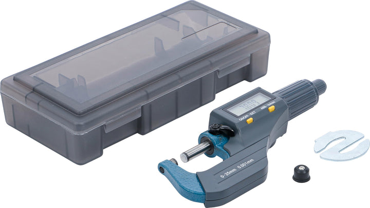 BGS 8427 | Digital-Bügelmessschraube | 0 - 25 mm | Digitaler Mikrometer / Mikro-Messschieber, 0 - 25