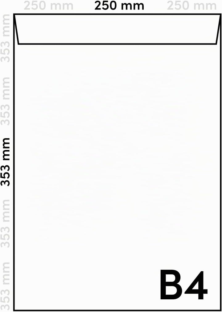 Netuno 50 Versandtaschen DIN B4 Braun 250 x 353 mm 100g braune Versandtaschen gross ohne Fenster ger