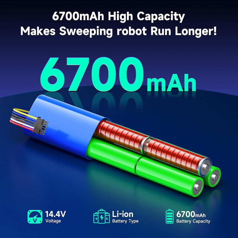 Palogreen 6700mAh Ersatzakku für Neato Botvac Connected D3 D5 D7 D3+ D5+ D6 D301 D303 D502 D701 D702