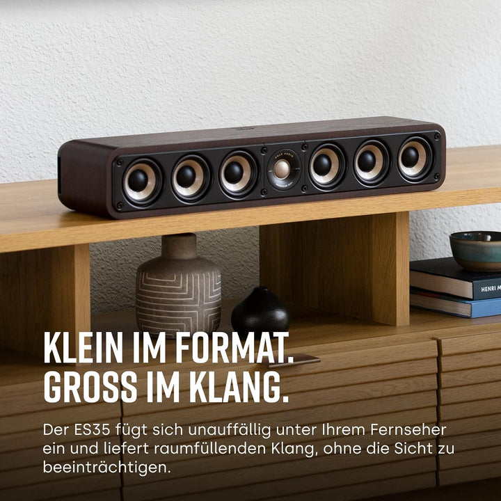 Polk Audio Signature Elite ES35 Centerlautsprecher, schlanker, hochauflösender Center Lautsprecher,